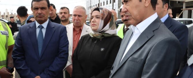 السيدة سمية الخابوري تتفقد مشروع المستشفى الألماني في أيمن الموصل برفقة محافظ نينوى