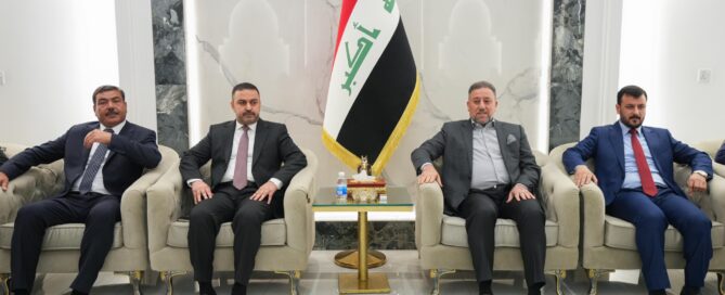 الشيخ خميس الخنجر يلتقي مرشحي تحالف السيادة في محافظة بغداد